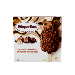 HÄAGEN-DAZS Chocolate Hazelnut Ice Cream Bars – 3 x 88ml