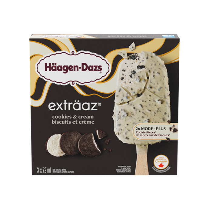 EXTRÄAZ COOKIES & CREAM ICE CREAM BARS