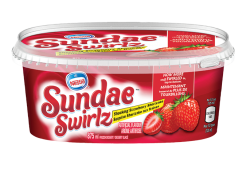 SUNDAE Shocking Strawberry Shortcake Ice Cream, 875 ml.