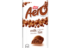 Barre de chocolat au lait AERO, 97 grammes.