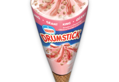 DRUMSTICK Cône de dessert glacé gâteau au fromage aux fraises, 180 ml.