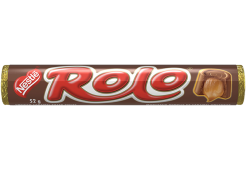 ROLO, smooth chocolate and caramel pieces, 52 grams.